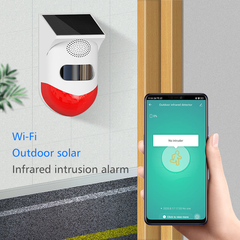 Infrared Sensing Remote Control Solar Alarm