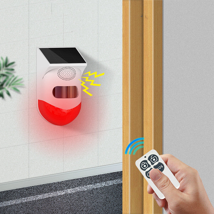 Infrared Sensing Remote Control Solar Alarm