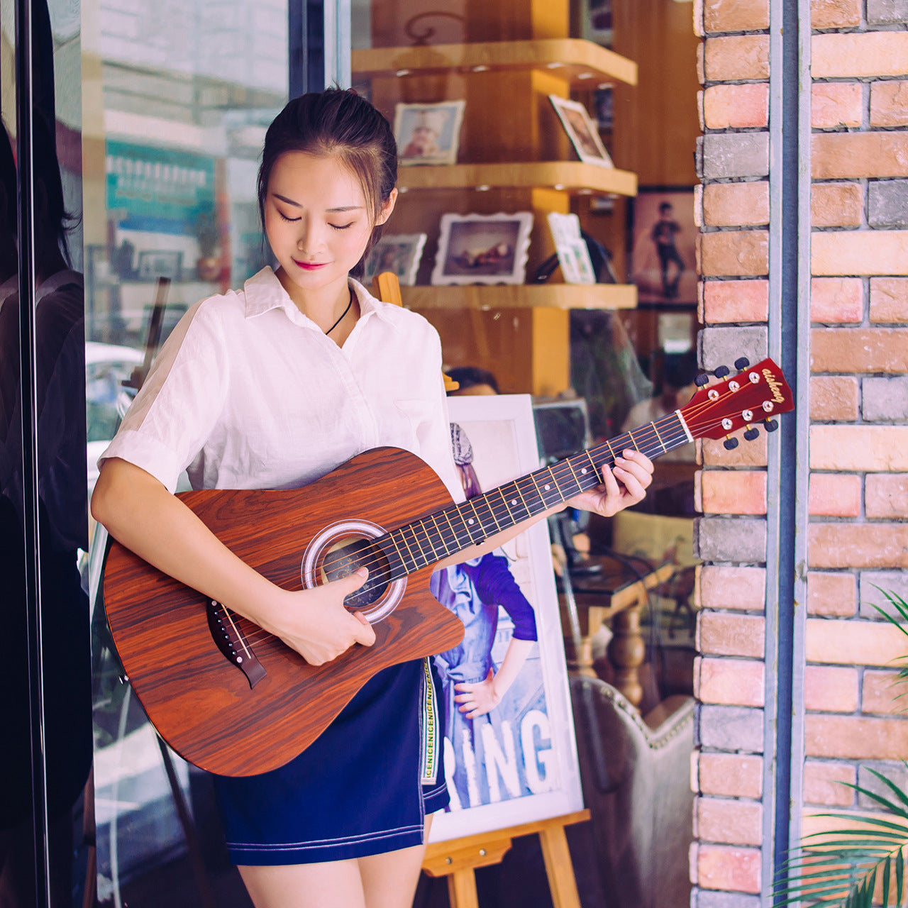 38-inch Folk Acoustic Guitar Instrument