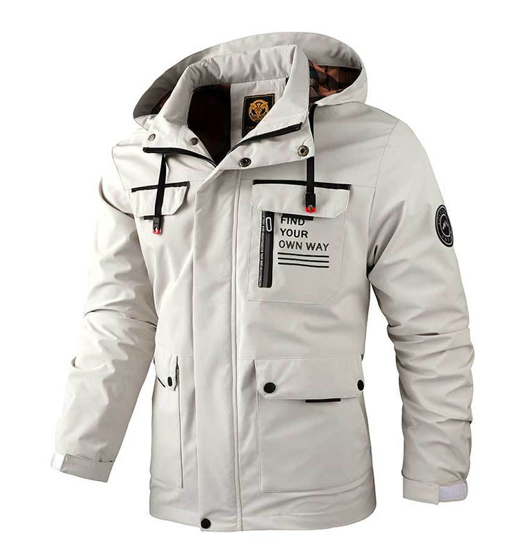 Men's Casual Hooded Parka Autumn and Winter Warm Coat